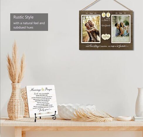 Marriage Prayer Plaque (5"x5"), Anniversary Wedding Gifts for Couple, Christian Religious Home Décor Saying, Wedding Sign (4 Options) in Kuwait