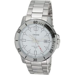 Casio Classic Gold-Tone Stainless Steel Band Date Indicator Watch (Model: MTPVD01G-1BV)