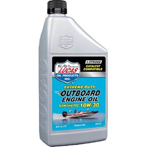 Lucas Oil 10661 Synthetic SAE 10W-30 Outboard Engine Oil - 1 Quart