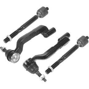 X AUTOHAUX 4pcs Front Inner Outer Tie Rod Ends Kit Suspension Steering Tie Rod End for Chrysler 300 2011 5.7L for Dodge Charger 2011-2014 Drag Link No.EV800960/ES800956/ES800957