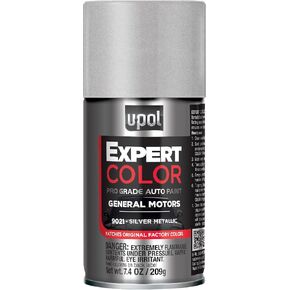 U-POL Expert Color, For General Motors 9021, Automotive Spray Paint, Professional Grade, Easy-To-Use, Silver Metallic