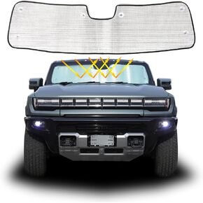 Windshield Sun Shade for Hummer EV 2024 Front Sun Visor for Car Windshield Foldable&Reflective Car Sun Visor Blocks Sun Rays Keep Your Car Cooler