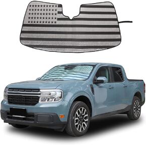 Windshield Sunshade Fit for Ford Ranger Maverick 2022-2024, Folding Car Sun Shade for Front Window, Auto Sun Protection Visors Blocks UV Rays and Keeps Vehicle Cool (Style B-Ranger Maverick 2022+)