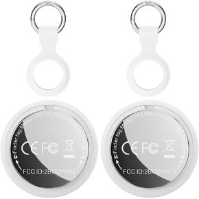 Tags-1 Pack Air Tracker, VIXOLYN Trackers Like Airtags 1 Pack, Key Finder Compatible with Apple Find My (iOS Only), Track Your Keys Luggage Backpack Suitcase, with Holder and Keychain, White