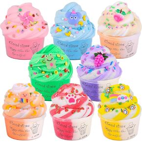8 Pack Cloud Slime Kits, Super Soft Slime Party Favors for for Girls and Boys, Great Gifts Slime for Kids