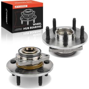 A-Premium 2 x Front Wheel Bearing and Hub Assembly with 5-Lug Compatible with Dodge Ram 1500 2002-2008, with 2-Wheel ABS