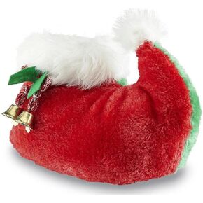 Joe Boxer Girl's Elf Red/Green Plush Slippers