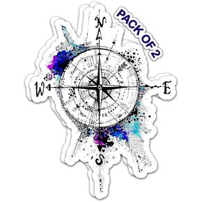 IMPERIAL VIBES – Not All Those Who Wander are Lost Sticker – Vinyl Decal for Car, Truck, and Van – Removable Indoor and Outdoor Use for Laptop Sticker – Waterproof Decal for Wall (Pack of 2) Imp 2201