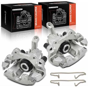 A-Premium Disc Brake Calipers Assembly with Bracket Compatible with Saab 900 1988-1994, 9000 1986-1998 - Rear Driver and Passenger Side, 2 Pcs
