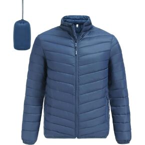 COOFANDY Men's Puffer Jacket Packable Lightweight Puffy Jackets with Zippered Pockets Down Alternative Winter Coat