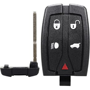 TOP-VIGOR Keyless Entry Remote Key Fob Replacement 315MHz Compatible with Land Rover Freelander LR2 2006 2007 2008 2009 2010 2011 2012, Smart Chip 5 Button for NT8TX9 KK-4575 6H5215K601
