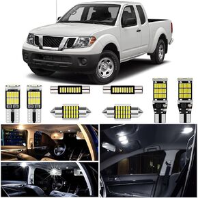 Interior LED Lights Kit for 2005-2021 Nissan Frontier Super Bright 6000K White LED Interior Bulbs Map Dome Cargo License Plate Lights LED Interior Lights Package + Install Tool