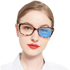 OCCI CHIARI Progressive Bifocal Reading Glasses for Women Transition Multifocal Readers Blue Blocker