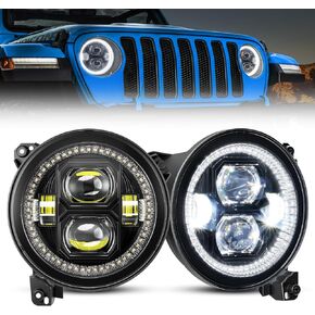 SUPAREE 2024 Newest 9 inch LED Headlights with DRL and Hi/Lo Beam, 1000% Brighter Fit for 2018 2019 2020 2021 2022 2023 Jeep Wrangler JL Gladiator JT