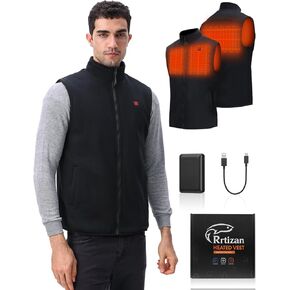Rrtizan 2024 Upgraded Heated Vest with Battery Pack, Lightweight Heated Jacket