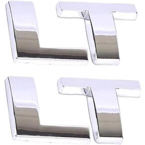 2pcs Chrome LT Letter Nameplate Emblems Badges for 2008 to 2015 Vehicles Chrome Finish Durable LT Emblems Easy Installation Stylish Car Accessories Upgrade Your Vehicle (Chrome)