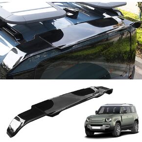 Rear Spoiler Compatible with 2020-2025 Land Rover Defender 90 110 130 Exterior Accessories ABS Plastic Gloss Black Rear Roof Spoiler Tail Wing