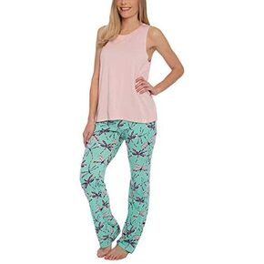 مونكي مونكي للسيدات فتحة رقبة واسعة وظهر مقسم، طقم بيجامة فائق النعومة مكون من 3 قطع (أخضر، X-Large) in Kuwait