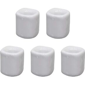 Clarity & Muse 5 Pcs Ceramic Chime Ritual Spell Candle Holders - White