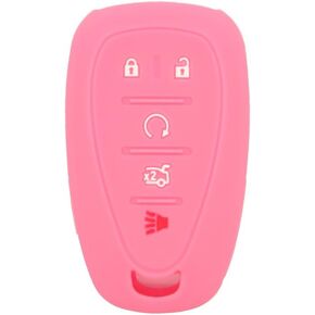 SEGADEN Silicone Cover Protector Case Holder Skin Jacket Compatible with Chevrolet 5 Button Smart Remote Key Fob 4+1 BTN CV4619 Deep Purple