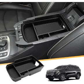 LFOTPP for GMC Terrain 2018-2024 Center Console Organizer Terrain 2022 2023 2024 SLE, SLT, AT4, Denali Accessories Center Console Tray ABS Terrain 2024 Accessories [1 P Black]