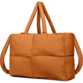 Quilted Puffer Tote Bag for Women Soft Puffy Hobo Crossbody Handbags Purse Lightweight Shoulder Bag