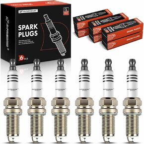 A-Premium Iridium & Platinum Spark Plugs Compatible with Audi A3 Quattro 2006-2009, TT Quattro 2004-2009 & Volkswagen Touareg 2004-2006, Eos 2007-2008, R32 2008 & Porsche Cayenne, 3.2L, Pack of 6