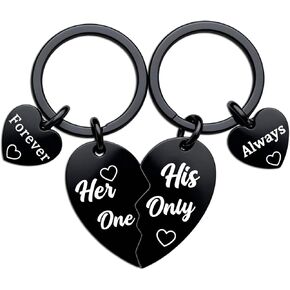 Couple Gifts for Boyfriend Valentines Day Gifts for Him Boyfriend Gift from Girlfriend Matching Keychain for Boyfriend His and Hers Gifts Wedding Birthday Gifts Mens Valentines Gifts Couple Keychain