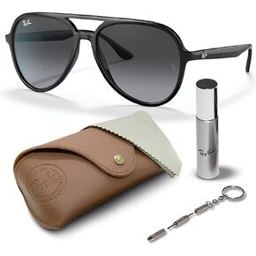 Ray-Ban RB4376 Aviator Pilot Shape Sunglasses for Men and Women With Eyewear Kit Bundle - Classic Sun Glasses