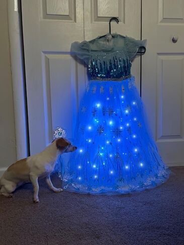 Girls LED Light Up Princess Dress Kids LED Halloween Costume Play Dress in Kuwait