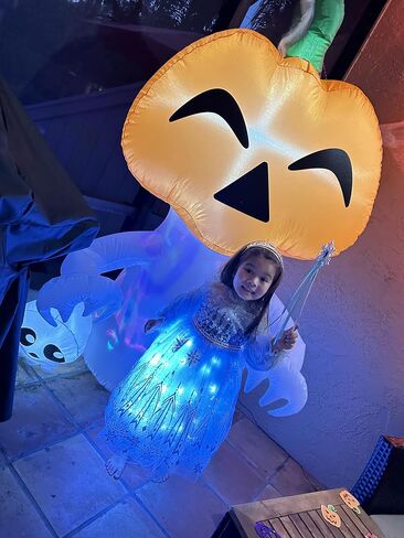 Girls LED Light Up Princess Dress Kids LED Halloween Costume Play Dress in Kuwait