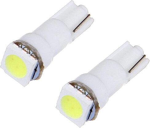 cciyu 6x Car T5 5050 1SMD Wedge Xenon White LED Light Bulbs Instrument Panel Cluster Plug Lamp Dash Light Bulb w/T5 Twist Sockets(white) in Kuwait