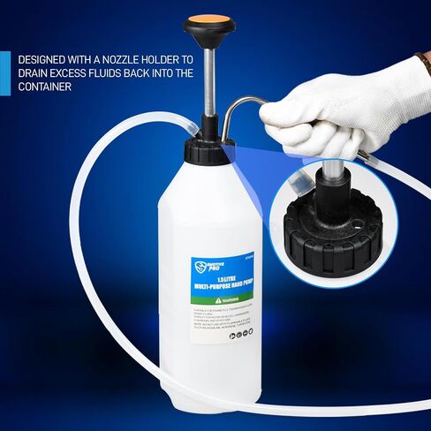1.05 Quart / 1 Liter Multi-Purpose Oil Pump, Hand Fluid Transfer Pump for Engine, Transmission and Gear Oils, Precision Fluid Dispensing in Tight Spaces in Saudi Arabia