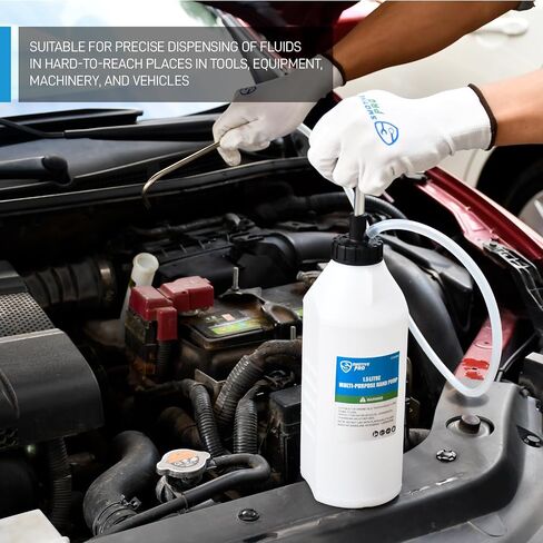1.05 Quart / 1 Liter Multi-Purpose Oil Pump, Hand Fluid Transfer Pump for Engine, Transmission and Gear Oils, Precision Fluid Dispensing in Tight Spaces in Saudi Arabia