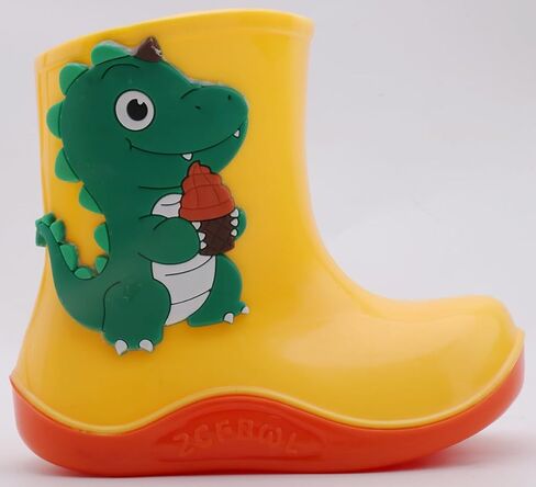 QIETION Kids Rain Boots, Toddler Rain Boots Waterproof Rubber Easy-On Kids Rain Boots for Girls and Boys in Saudi Arabia