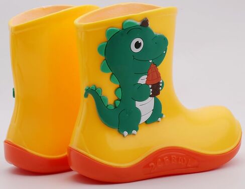 QIETION Kids Rain Boots, Toddler Rain Boots Waterproof Rubber Easy-On Kids Rain Boots for Girls and Boys in Saudi Arabia