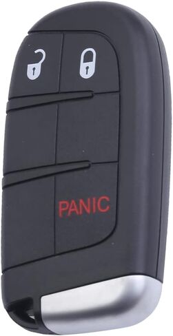 DUNSIHUI M3N-40821302 مفتاح السيارة فوب بدون مفتاح 68143502AA التحكم عن بعد 433MHZ 3 أزرار استبدال المركبات لـ 2014-2019 Grand Cherokee Key Fob 68143502 in Kuwait