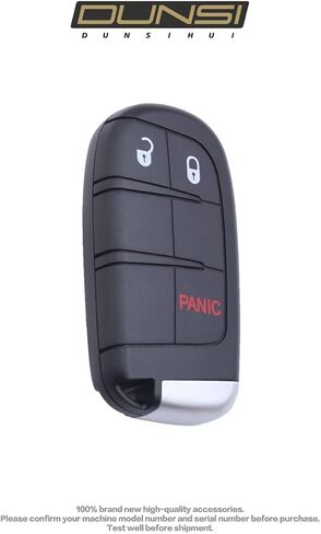 DUNSIHUI M3N-40821302 مفتاح السيارة فوب بدون مفتاح 68143502AA التحكم عن بعد 433MHZ 3 أزرار استبدال المركبات لـ 2014-2019 Grand Cherokee Key Fob 68143502 in Kuwait