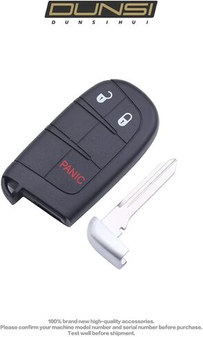 DUNSIHUI M3N-40821302 مفتاح السيارة فوب بدون مفتاح 68143502AA التحكم عن بعد 433MHZ 3 أزرار استبدال المركبات لـ 2014-2019 Grand Cherokee Key Fob 68143502 in Kuwait
