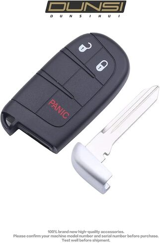 DUNSIHUI M3N-40821302 مفتاح السيارة فوب بدون مفتاح 68143502AA التحكم عن بعد 433MHZ 3 أزرار استبدال المركبات لـ 2014-2019 Grand Cherokee Key Fob 68143502 in Kuwait