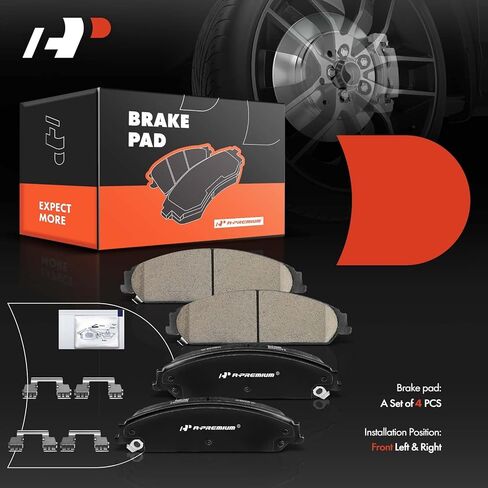 A-Premium Front Ceramic Disc Brake Pads Set Compatible with Select Chrysler and Dodge Models - 200/Avenger 2013-2014, 300 2005-2020, Caliber 2008-2009, Challenger 2009-2020, Charger 2006-2020, Magnum in Kuwait