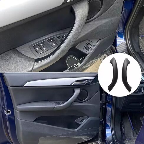 2PCS Black Interior Door Handle Outer Cover, Driver&Passenger Side Door Pull Handle Panel Trim Replacement for BMW X1 X2 F48 F49 F39 2016 2017 2018 2019 2020 in Kuwait