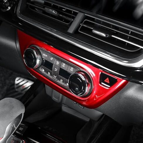 YOUTOOCAR Red Interior Air Conditioning Button Panel Cover Trim Car Compatible with Chevrolet Trax 2024-2025 Accessories in Kuwait