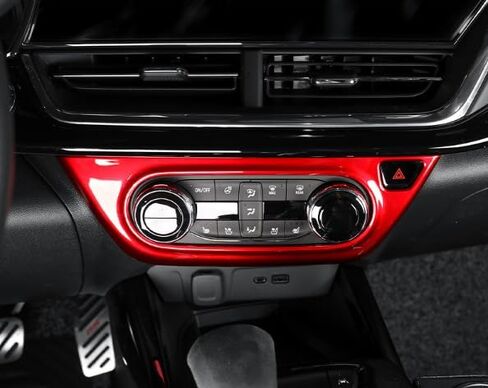 YOUTOOCAR Red Interior Air Conditioning Button Panel Cover Trim Car Compatible with Chevrolet Trax 2024-2025 Accessories in Kuwait