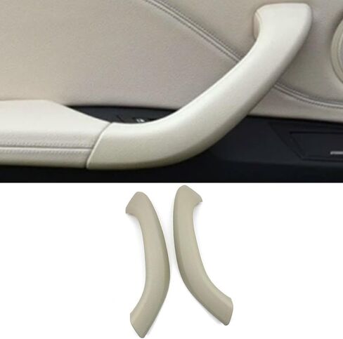 2PCS Black Interior Door Handle Outer Cover, Driver&Passenger Side Door Pull Handle Panel Trim Replacement for BMW X1 X2 F48 F49 F39 2016 2017 2018 2019 2020 in Kuwait
