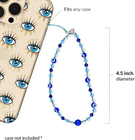 Velvet Caviar Phone Charm Strap - Cute Blue Icicle Aesthetic in Kuwait