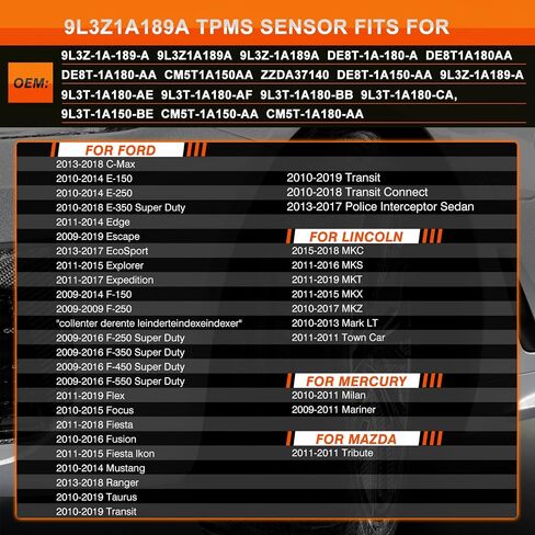 TPMS Sensor, 315MHz Tire Pressure Monitor Sensors Fit for Ford F150 Ecosport Mustang Escape Explorer Fiesta Ranger for Lincoln MKX MKZ MKS MKT Navigator F2GT1A180AB F2GT1A150AB 1PC in Saudi Arabia