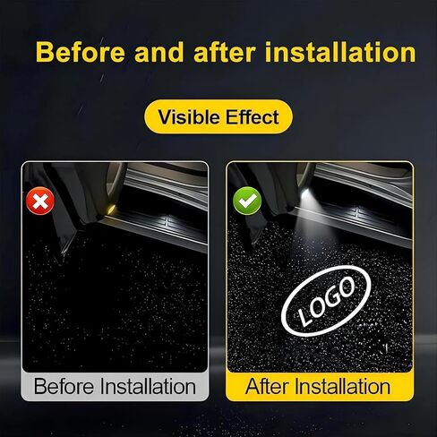 TINSKY 4 قطع شعار ضوء باب السيارة LED شعار ضوء السيارة متوافق مع الملحقات A B C E M GL GLA GLC GLE GLS Class W205 W213 W176 W166 3D Ghost Shadow Light ترقية جهاز عرض ترحيبي in Saudi Arabia