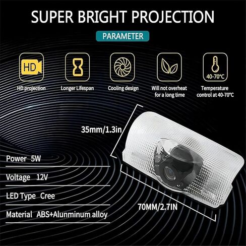 TINSKY 4 قطع شعار ضوء باب السيارة LED شعار ضوء السيارة متوافق مع الملحقات A B C E M GL GLA GLC GLE GLS Class W205 W213 W176 W166 3D Ghost Shadow Light ترقية جهاز عرض ترحيبي in Saudi Arabia