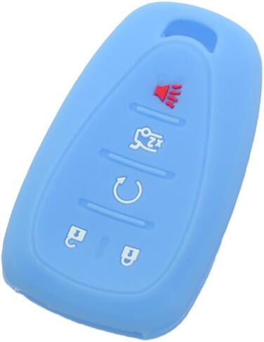 SEGADEN Silicone Cover Protector Case Holder Skin Jacket Compatible with Chevrolet 5 Button Smart Remote Key Fob 4+1 BTN CV4619 Deep Purple in Kuwait